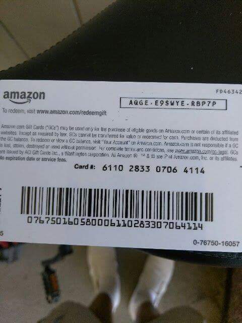 Amazon Gift Card Picture Front And Back Picturemeta