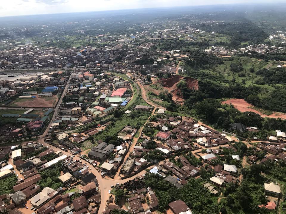 Governor Wike Views Umuahia  Abia From A Helicopter 
