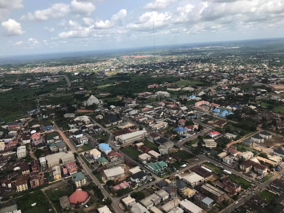 Governor Wike Views Umuahia  Abia From A Helicopter 