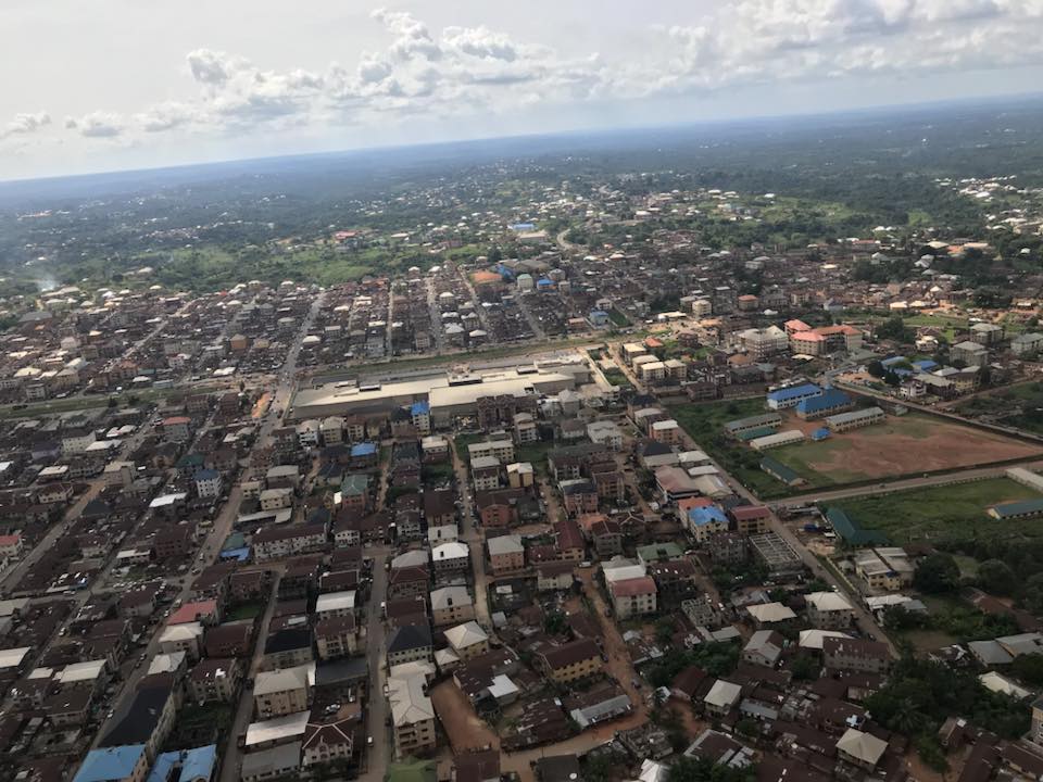 Governor Wike Views Umuahia  Abia From A Helicopter 