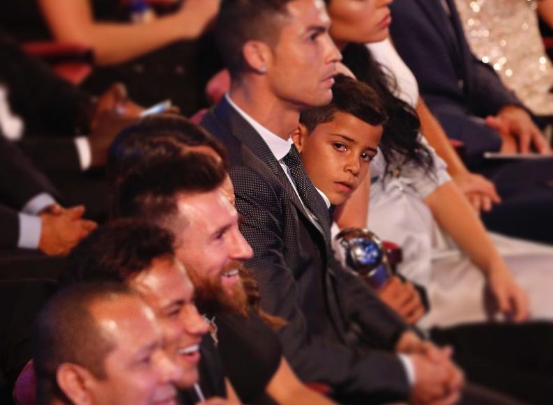 Cristiano Ronaldo's Son And Lionel Messi Meet At The Best FIFA Awards