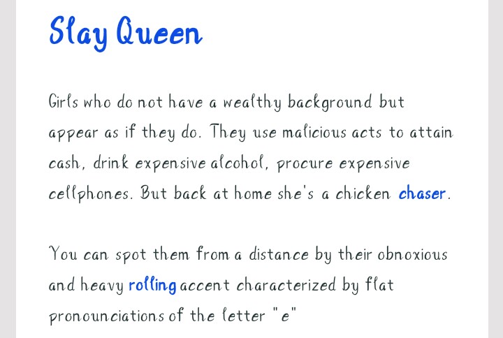 Urban Dictionary Gives The Best Definition To The Word, Slay Queen -  Romance - Nigeria