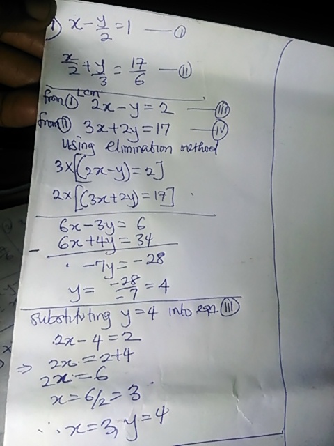 Maths Guru Please Help Me Solve This Simultaneous Equations For My Young Photo Education 2 Nigeria