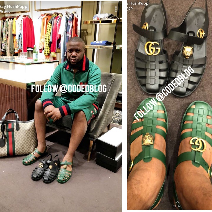 Hushpuppi Wears A Gucci Rubber Sandals Of 17 Thousand Naira (photo