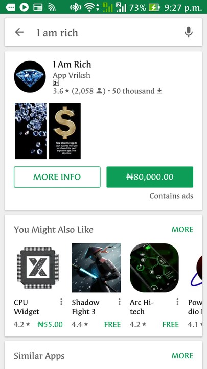 App That Cost 80 000 00 On Playstore Phones Nigeria