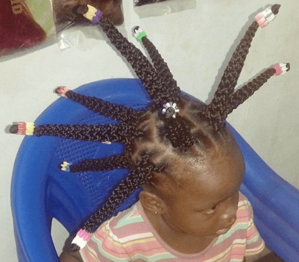 Outrage As A 4-year-old Girl With Bizarre Hairstyle Hits The Internet  (PHOTOS) - Celebrities - Nigeria