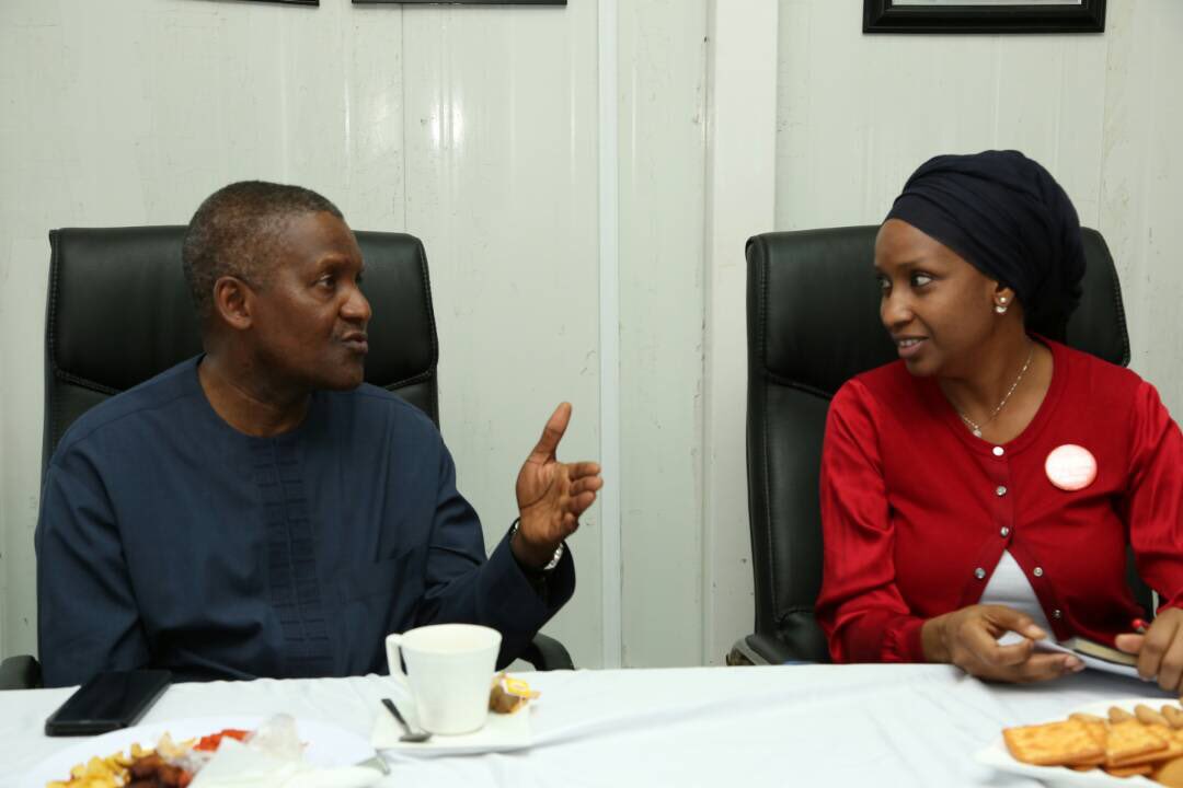 Africa's richest man and President, Dangote Group, Aliko Dangote and M...