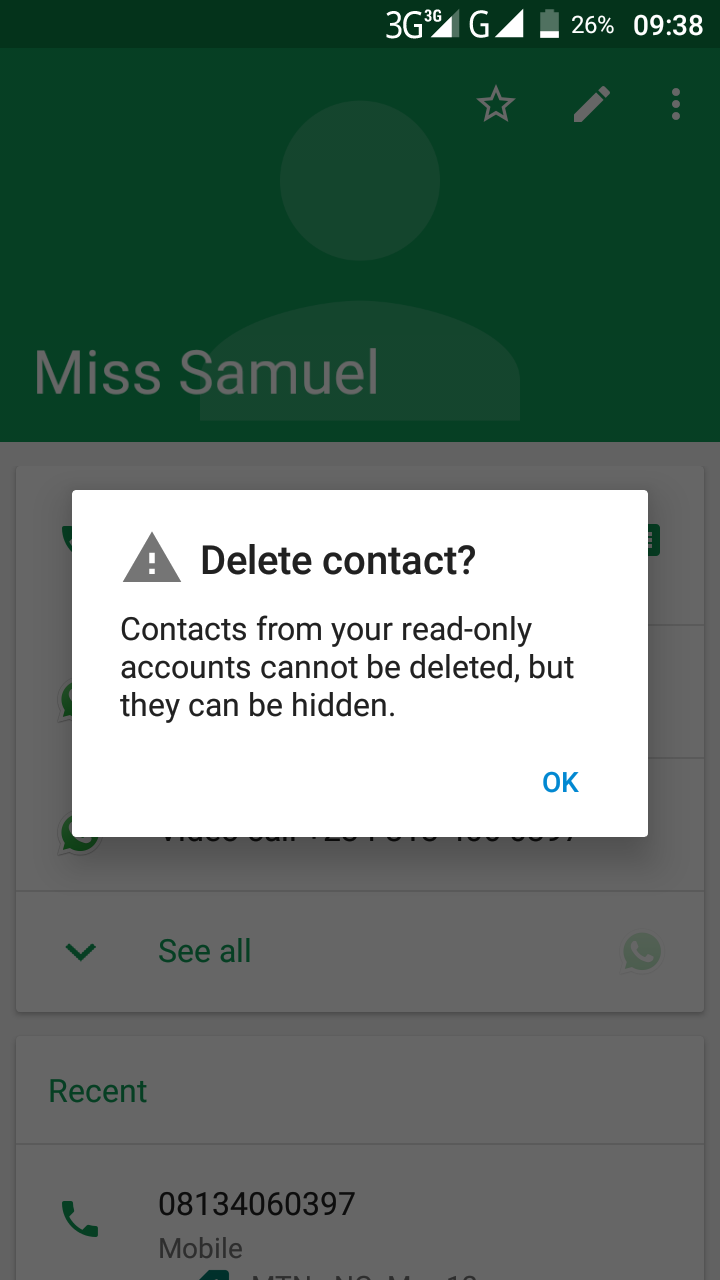 Unable To Delete Contacts - Phones - Nigeria