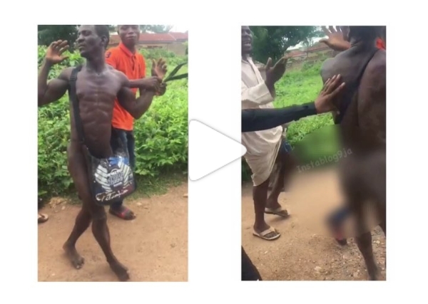 Man Caught Stealing In Osun Stripped Unclad And Beaten Photo