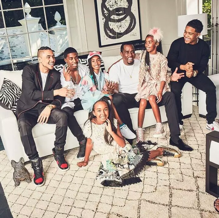 P. Diddy Shared Cute Photo With His Six Children As He Celebrates ...