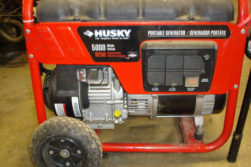 how many horsepower does a husky 5000 watt generator have
