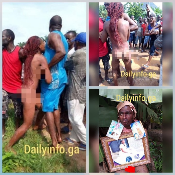 Married Woman Caught Pants Down With Another Married Man In Enugu Paraded Unclad - Crime