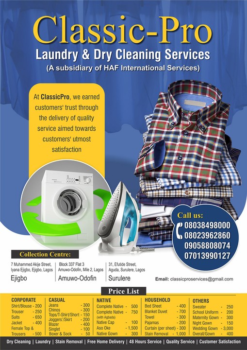 laundry and dry cleaning business plan in india