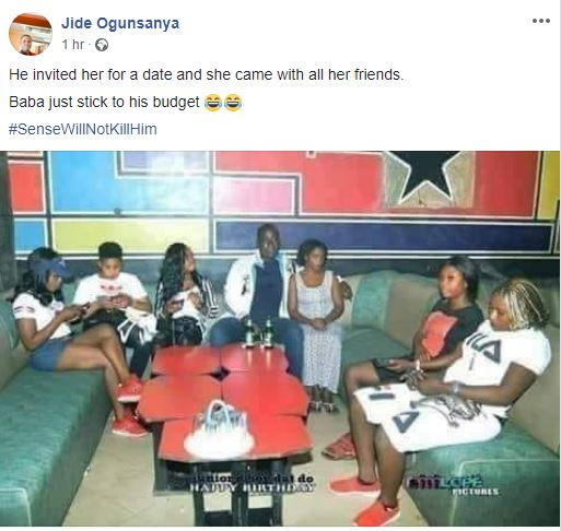  Man Invited Lady For A Date, She Came With Her 5 Friends. See What The Man Did (Pix) 