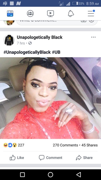 Bobrisky Embarrassed On Unapologetically Black, A Foreign Facebook