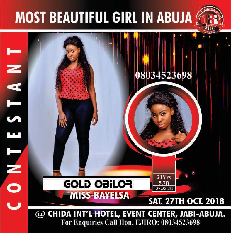 Most Beautiful Girl In Abuja 2018 Contestants As Finals Hold 27th ...