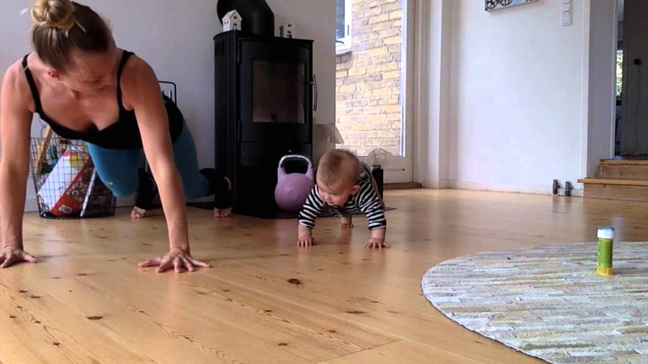 Baby Workout With Mom [WATCH This Cute Funny VIDEO] - Sports - Nigeria