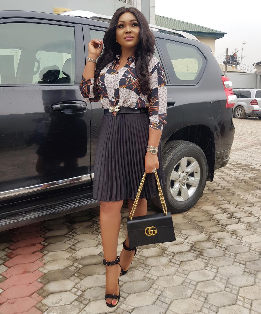 Mercy Aigbe Wows In Pleated Skirt - Celebrities - Nigeria