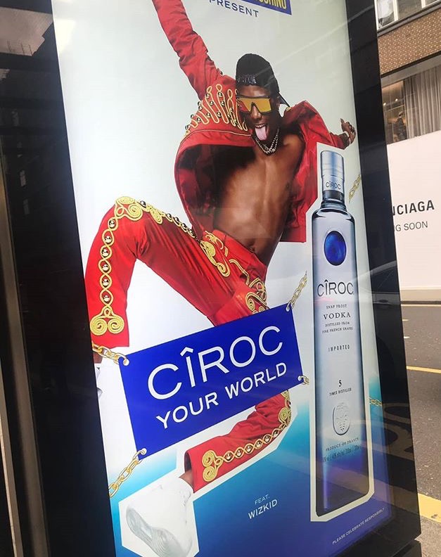 Image result for Wizkid Ciroc Advert Spotted In London