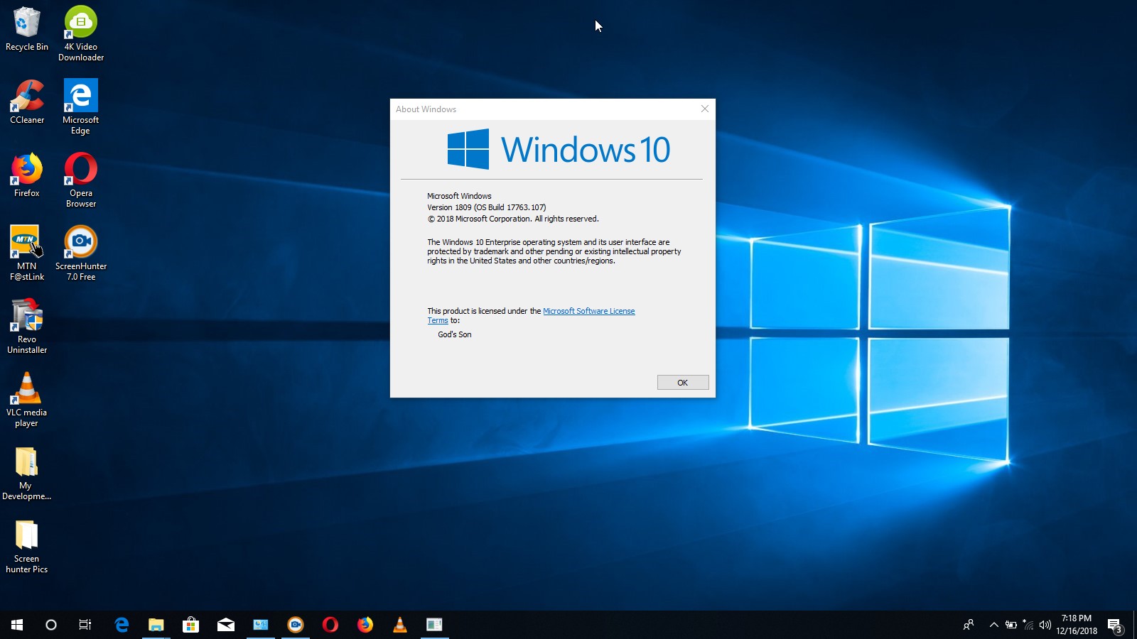 Windows 10 build 1809