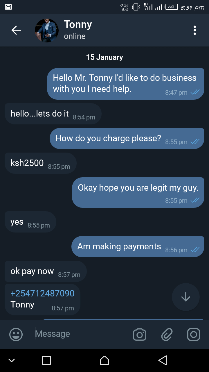 Scammers on match
