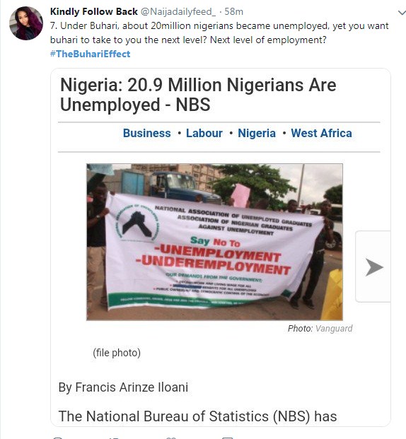 #TheBuhariEffect Trends On Twitter As Nigerians Shades Buhari Government (Pics)