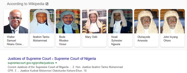 Current Justices Of The Supreme Court Of Nigeria : Photos - Politics