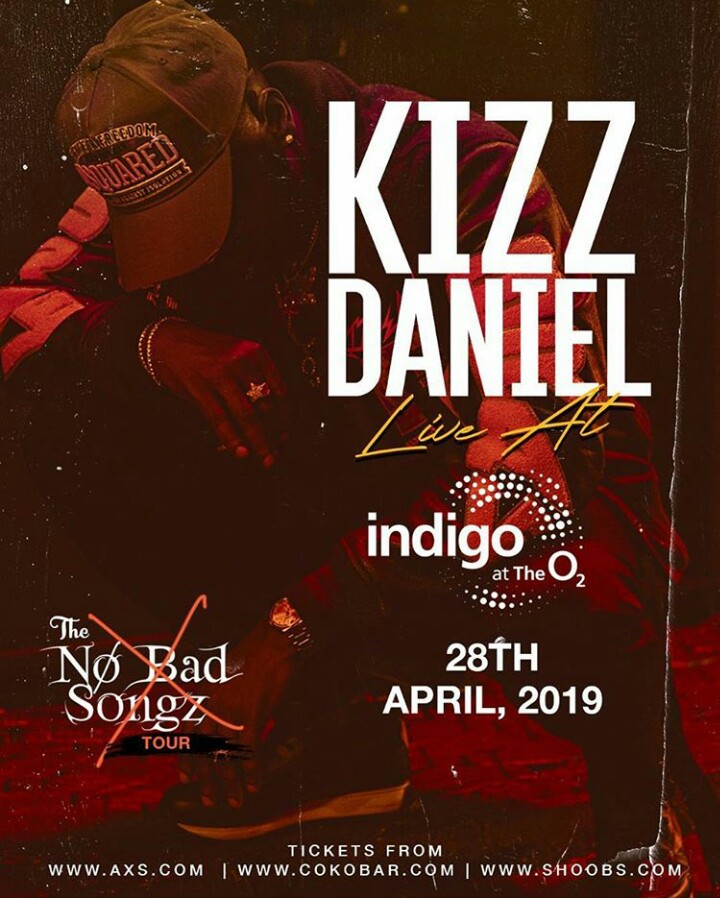 Kizz Daniel finally reveal the venue of his NBS concert. The NBS concert will hold at 02 Arena, London.