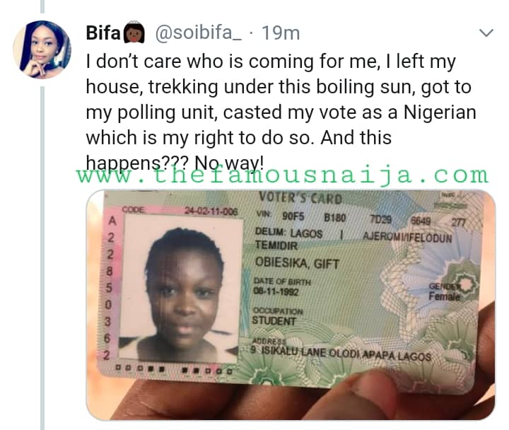 Now my vote doesn’t count. This is unacceptable! - Nigerian Lady Cries Out