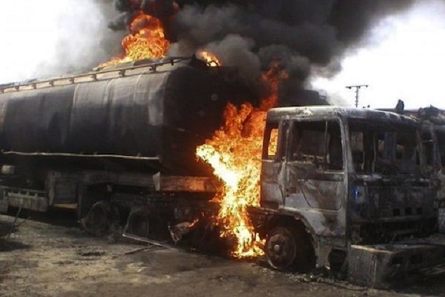 Image result for Two Persons Feared Dead, Shops Burnt as Petrol Tanker Explodes in Onitsha