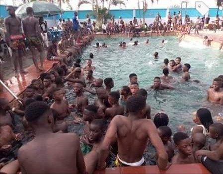 Can You Swim In This Crowded Swimming Pool? - Health - Nigeria