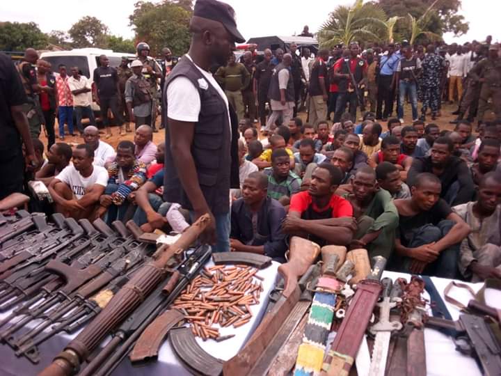 BREAKING: Police Parade 93 Suspected Kidnappers, Recover 35 AK47 Rifles 9412504_img20190517wa0009_jpegf1c445edf1cd847d6614bf755815e740