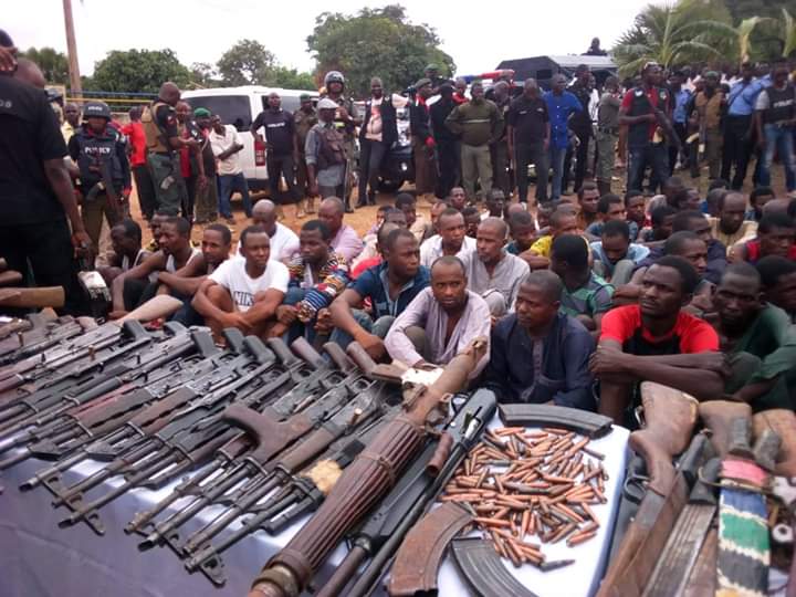 BREAKING: Police Parade 93 Suspected Kidnappers, Recover 35 AK47 Rifles 9412505_img20190517wa0012_jpeg83299f3d1f9636f125915cb165a3c1a0