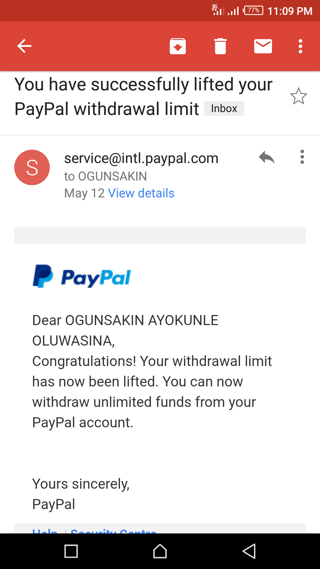 Paypal weekly withdrawal limit