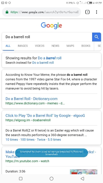 Do A Barrel Roll Trick On Google Phones Nigeria