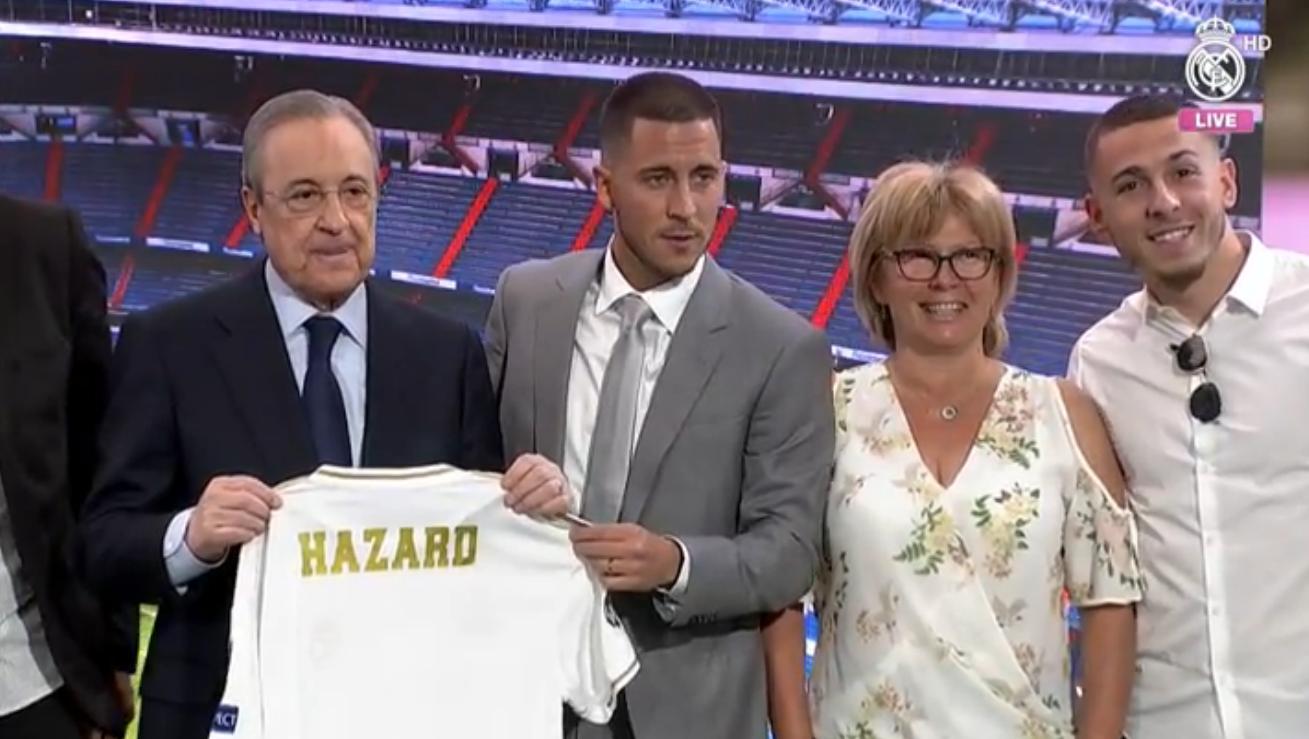 Eden Hazard And His Family At His Unveil In Real Madrid - Sports - Nigeria