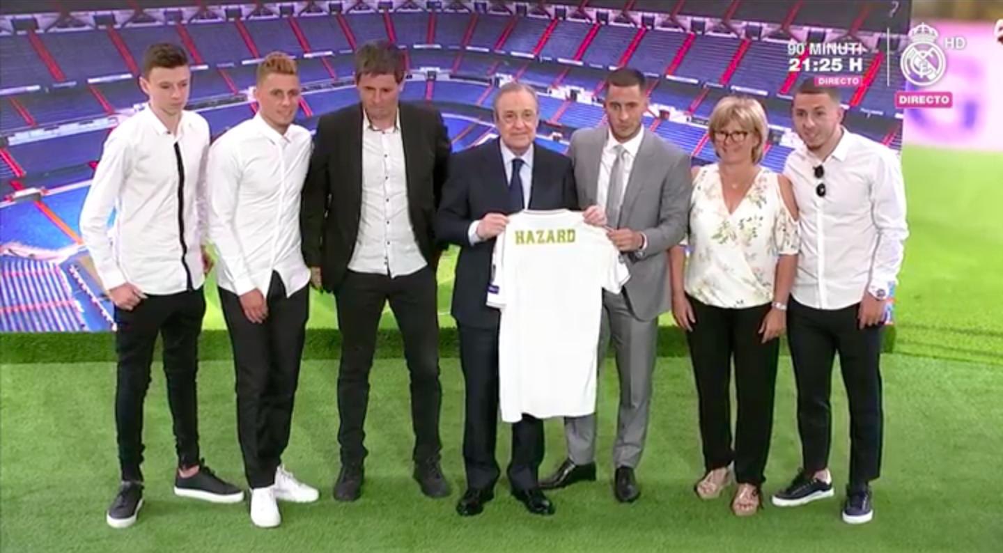 Eden Hazard And His Family At His Unveil In Real Madrid - Sports - Nigeria