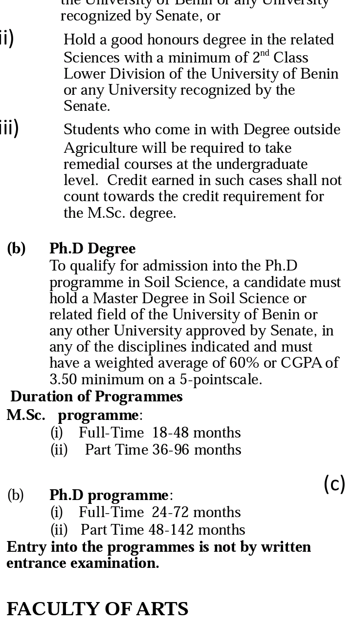 requirements for phd in nigerian universities