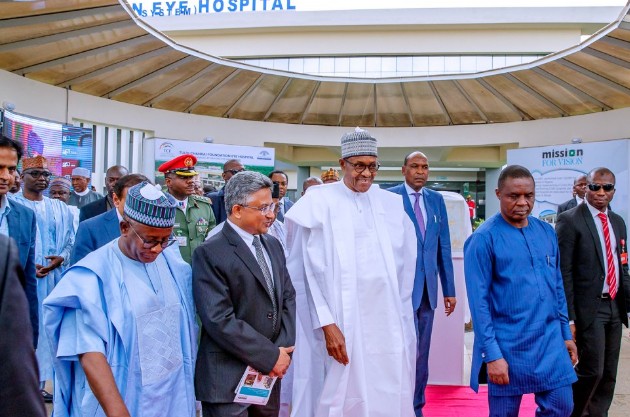 President Buhari Commissions Tulsi Chanrai Foundation Eye Hospital [Photos]