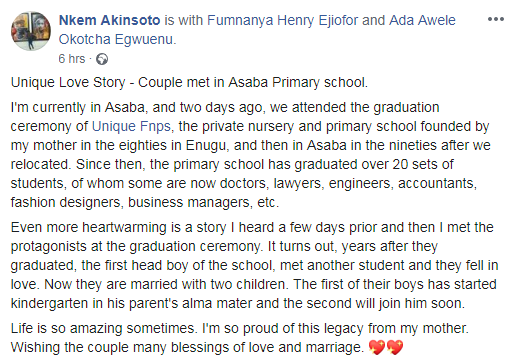 Couple Who Met In Primary School Got Married & Have A Kid Who Now Attends Same School